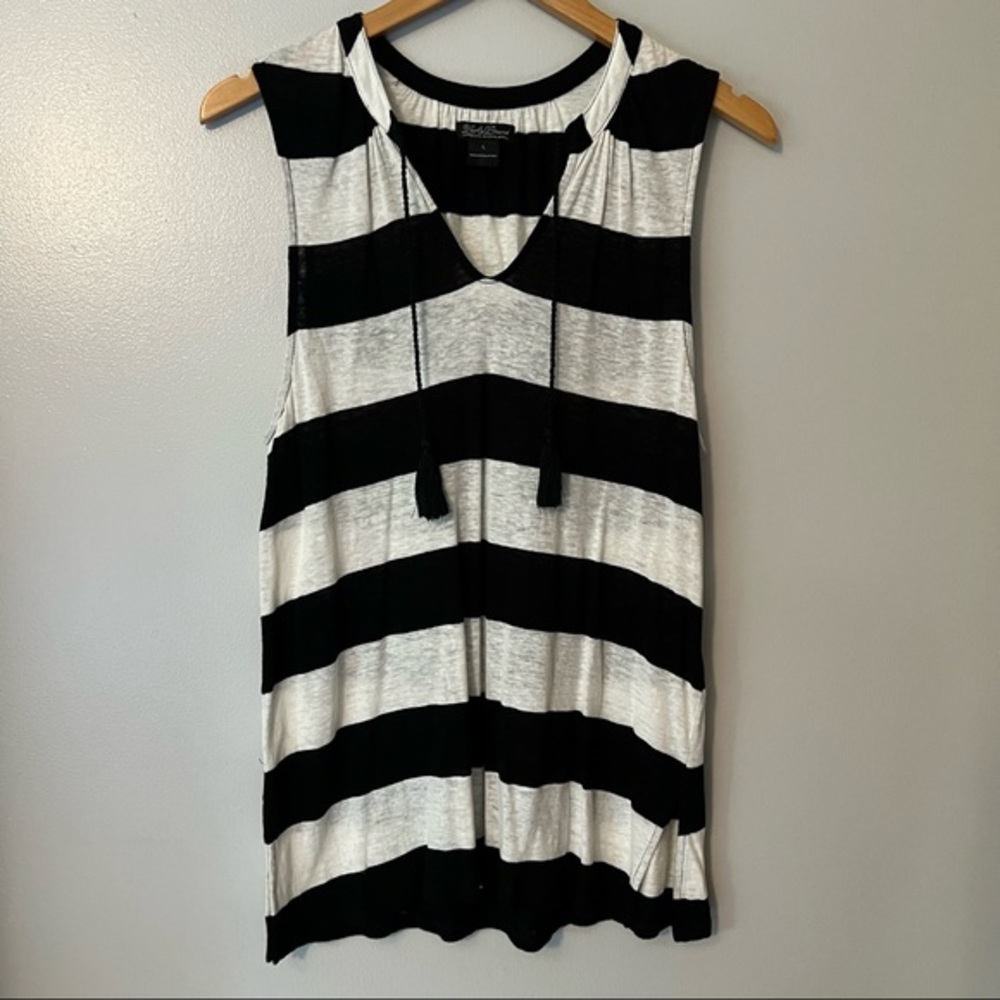 Lucky Brand | black and white stripe tank top